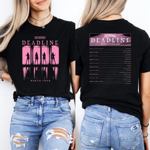 BlackPink Deadline World Tour 2025 T-Shirt, Deadline Shirt, Kpop Fan Tee, BlackPink Shirt, BlackPink Deadline Shirt, Kpop Music Fan Gifts