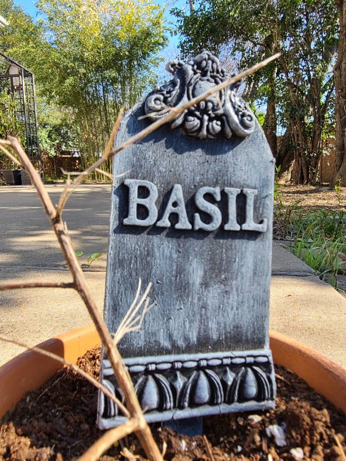 Herb Tombstone Garden Markers Gravestones Etsy