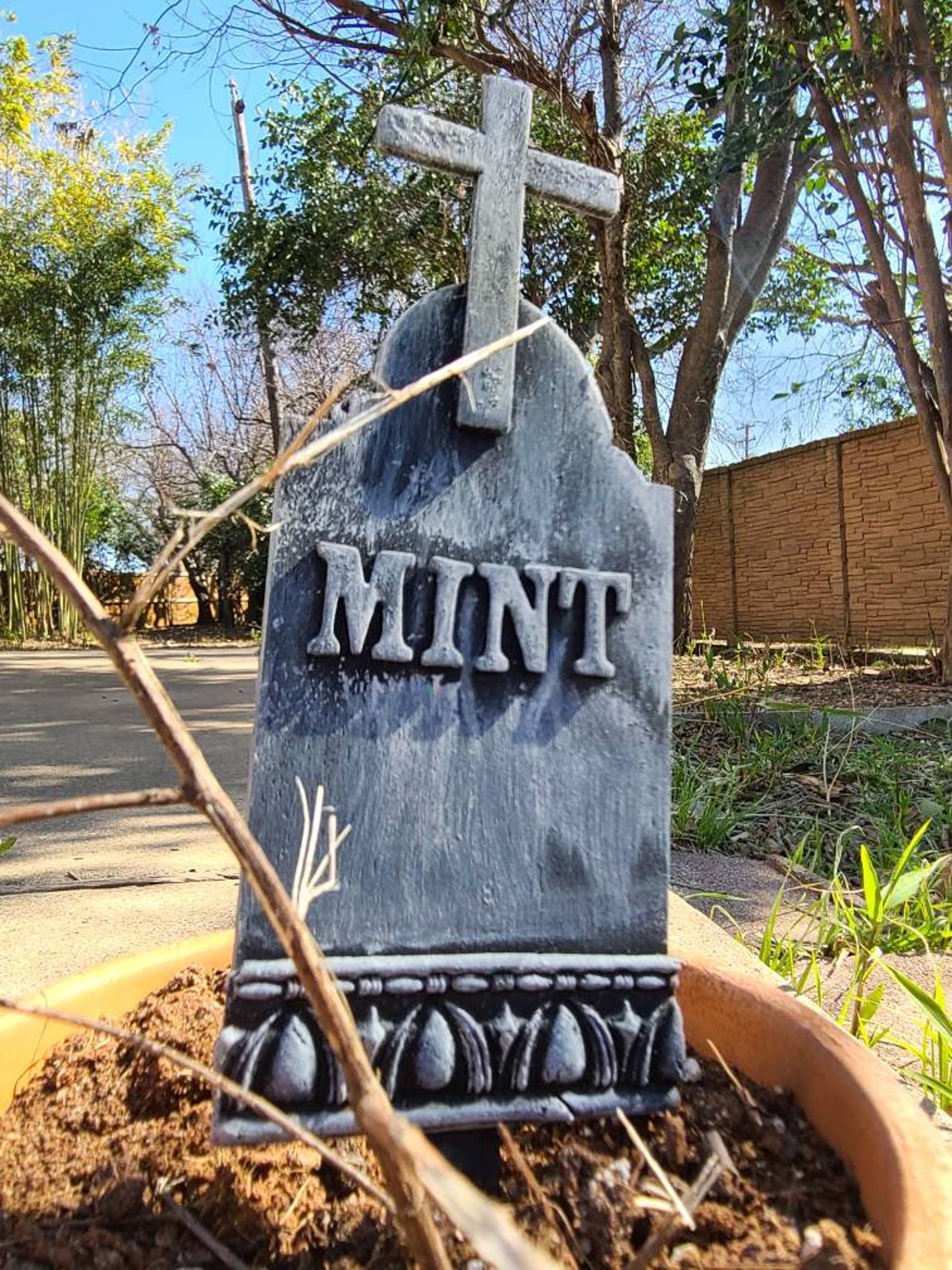 Herb Tombstone Garden Markers Gravestones Etsy