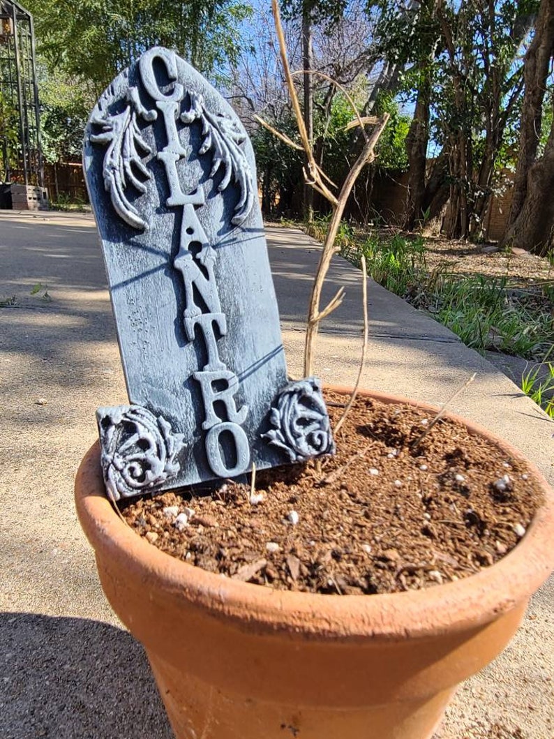 Herb Tombstone Garden Markers Gravestones Etsy