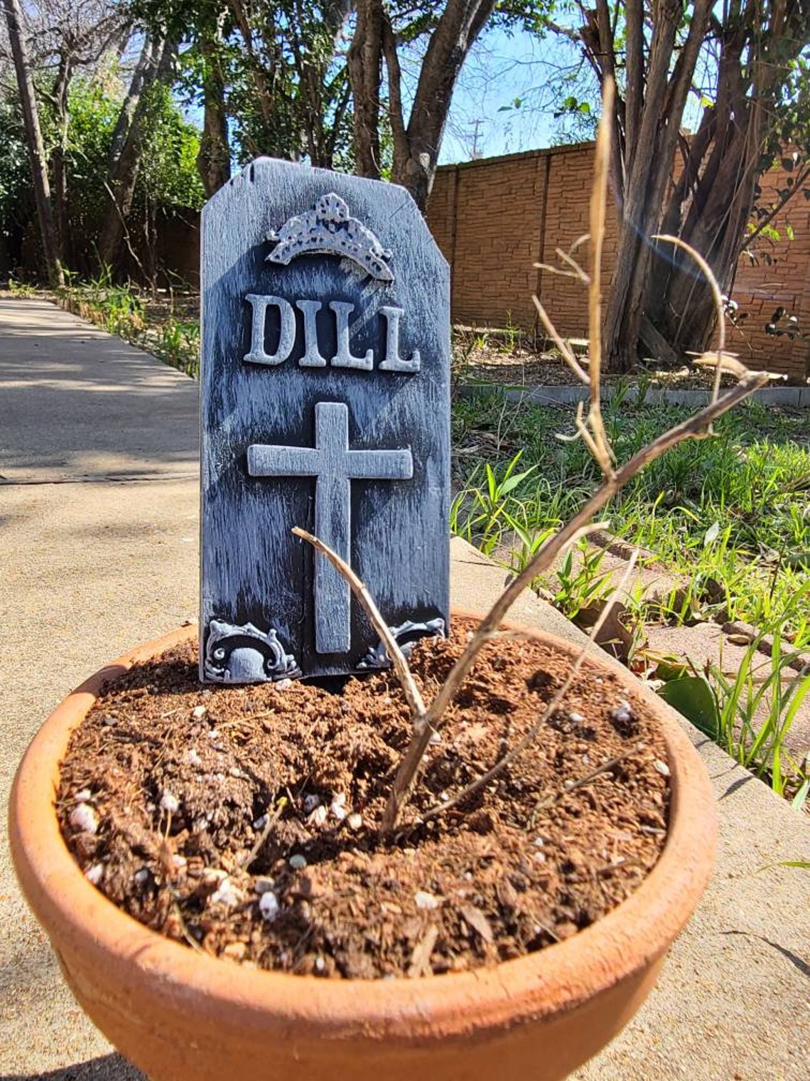 Herb Tombstone Garden Markers Gravestones Etsy