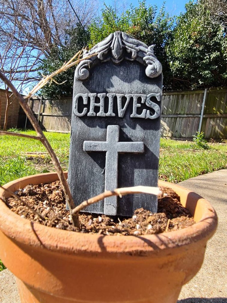 Herb Tombstone Garden Markers Gravestones Etsy