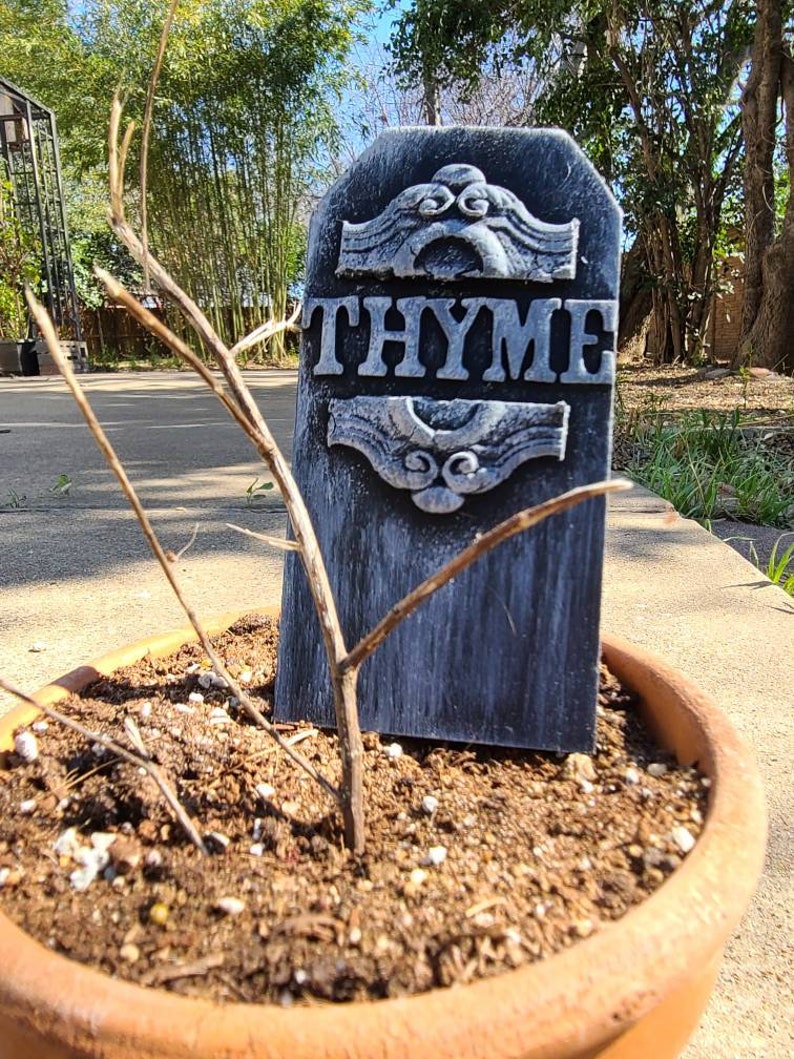 Herb Tombstone Garden Markers Gravestones Etsy