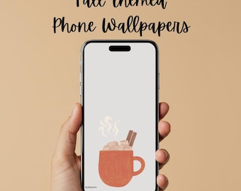 5 Fall Phone Wallpapers – Autumn Aesthetic Backgrounds Bundle | Cozy Pumpkin  Leaves iPhone & Android Digital Download
