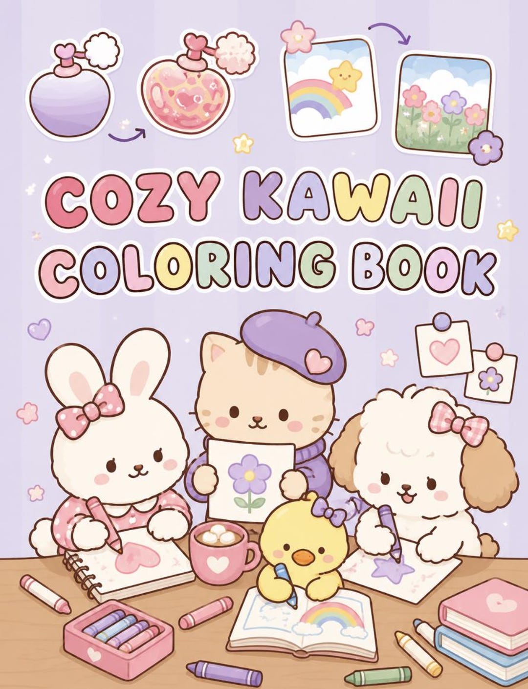 Cute & Kawaii Coloring Pages | Digital Coloring Books for Adults and ...