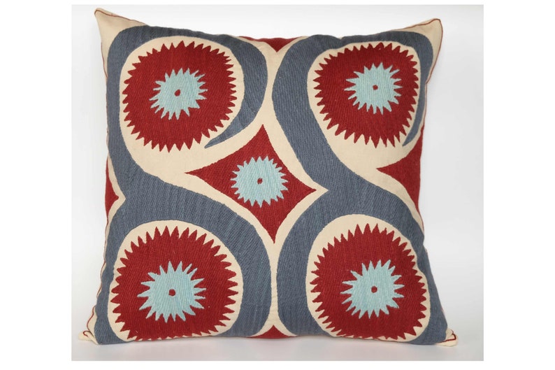 hand embroidery,Home Decor pillow,Decorative pillow,Boho pillow,Tapestry pillow19.5x19.5 inch Uzbek suzani pillow