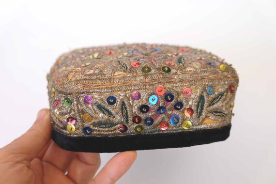 Uzbek hat,Uzbek cap,Uzbek dress hat, gold ,Embroi