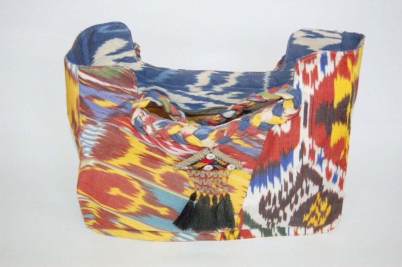Tote bag,Bohemian bag,Boho bag,everyday bag,Ethnic bag,Festival bag,hippie bag,Tribal bag silk cotton Ikat bag Uzbek bag,ikat bag