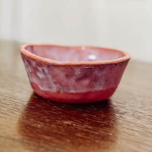 Handmade pink ceramic bowl