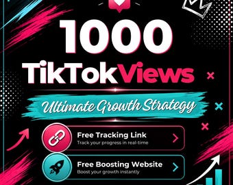 1,000 TikTok Video Views - Growth Strategy Service (Tracking Link)