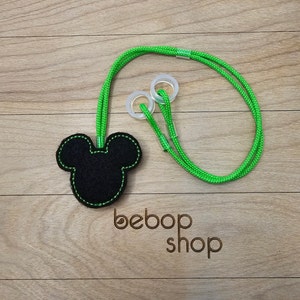 Boy Mouse w/ Green Stitch Hearing Aid Cord or Cochlear Implant Cord image 1