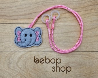 Wendy the Elephant- Hearing Aid Cord or Cochlear Implant Cord