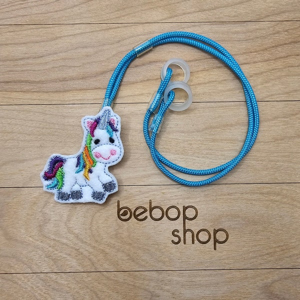 Rainbow the Unicorn - Hearing Aid Cord or Cochlear Implant Cord