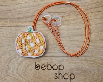 Plaid Pumpkin - Hearing Aid Cord or Cochlear Implant Cord
