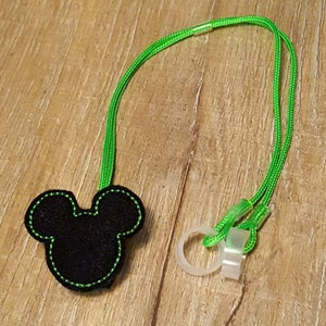 Boy Mouse w/ Green Stitch Hearing Aid Cord or Cochlear Implant Cord image 2