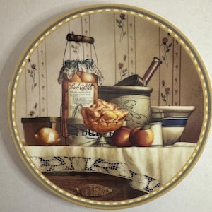 Old Fashioned Favorites Series &quot;Peach Cobbler&quot; Porcelain Collector&#39;s Plate by Michael J. Weber