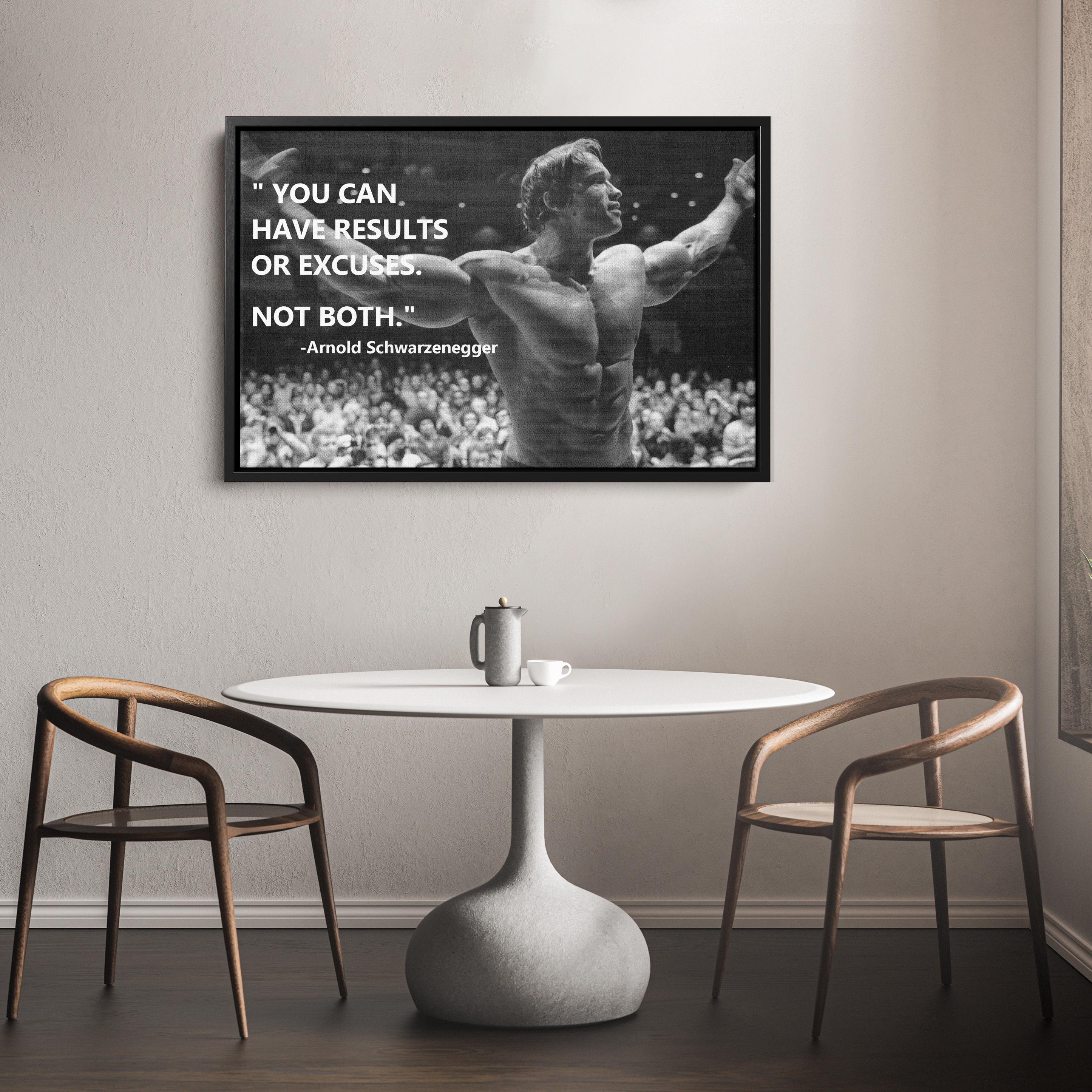 Arnold Schwarzenegger Quote Canvas – Gym Motivation Wall Art