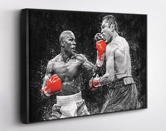 De La HOYA Vs MAYWEATHER Fight Poster Laminated Print - Etsy