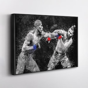Alex Pereira vs Jiri Prochazka UFC Grunge Canvas Art MMA Poster Wall Decor Fight Print Gift for UFC Fans