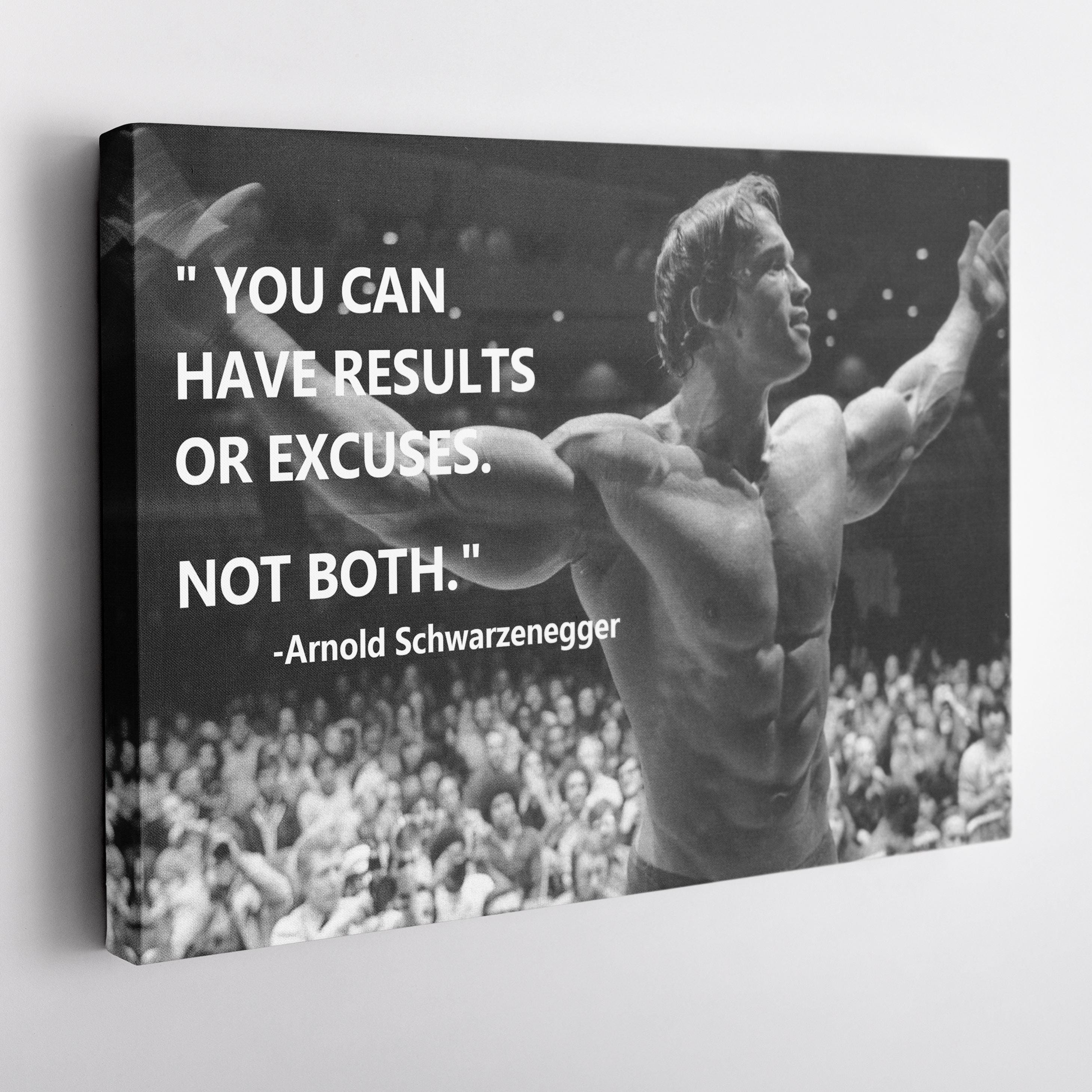 Arnold Schwarzenegger Quote Canvas – Gym Motivation Wall Art