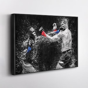 Alex Pereira vs Israel Adesanya 2 UFC Grunge Canvas Art MMA Poster Wall Decor Fight Print Gift for UFC Fans
