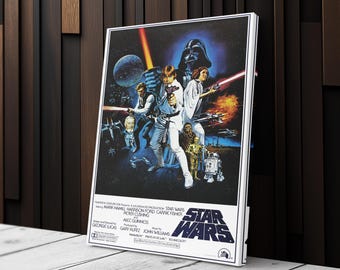 1977 Star Wars Canvas Poster – Retro Sci-fi Wall Art, Original