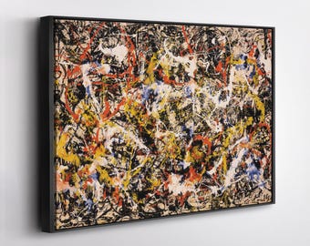 Jackson Pollock Convergence Canvas -Iconic Abstract Expressionist Art,Modern Drip Painting Print,Contemporary Wall Decor,Gift for Art Lovers