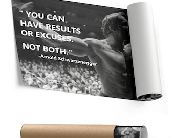 Arnold Schwarzenegger Quote Canvas – Gym Motivation Wall Art