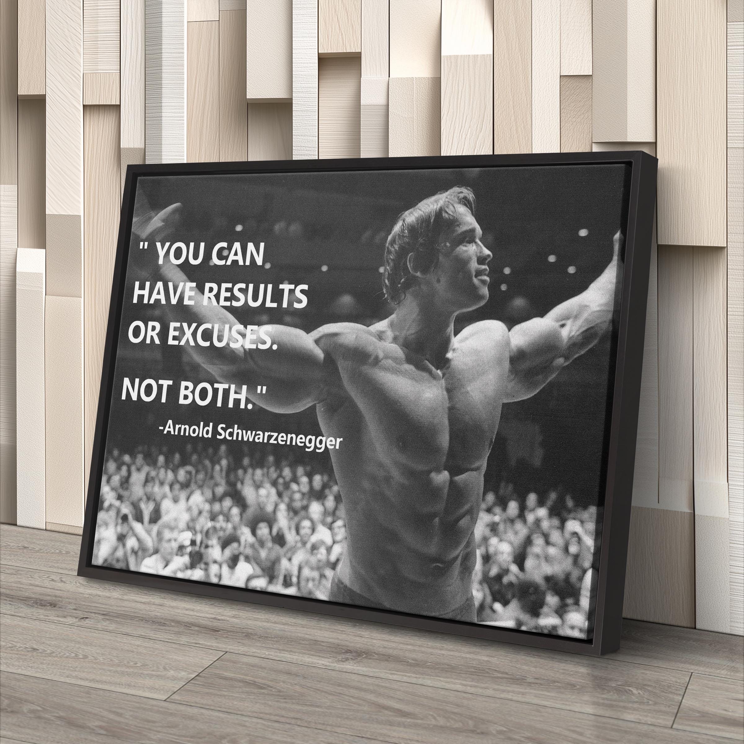 アート・デザイン・音楽 YAMAGATA TEXT BY Arnold Schwarzenegger Arnold Schwarzenegger Quote Canvas – Gym Motivation Wall Art