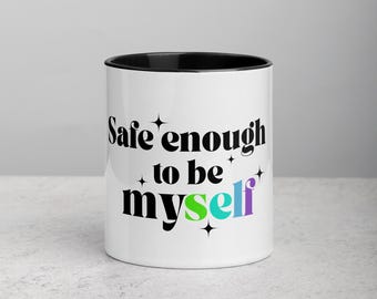 Rainbow Mental Health Mug: Positive Affirmation Self-Love Gift