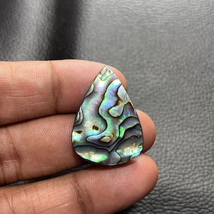 Natural Abalone Shell Teardrop Cabochon,, Iridescent Shell Loose Stone 30X21X5MM  35 carats