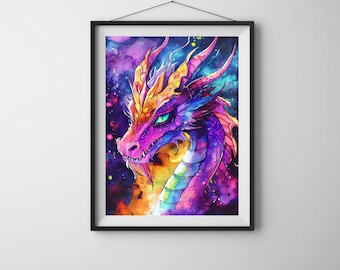 水彩ドラゴン - Etsy 日本
