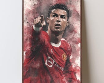 World Cup 2026 Cristiano Watercolor Print | Football Legend Poster (Instant Download) Fan Art *Best seller wall art