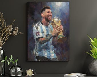 Lionel inspired World Cup wall art | Soccer Fan Art | Digital Download Best seller wall art *