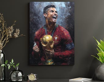 World Cup 2026 Cristiano inspired wall art | CR7 Fan Art Digital Download Best seller wall art *