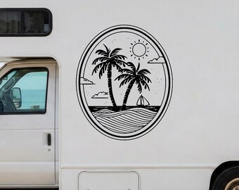 Van Hawaii Surf Vibes Livery, California Life Art, Rv Coastal RV Decor, Aloha Spirit Livery