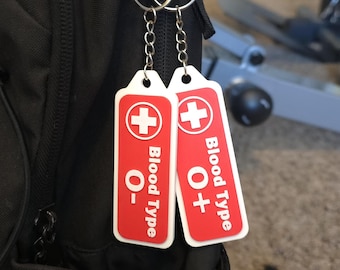 2X Blood Type and Diabetic Medical Information Keychains!!!