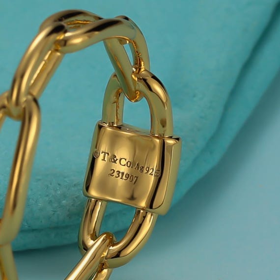 Tiffany women's ring, interlocking lock sterling … - image 5