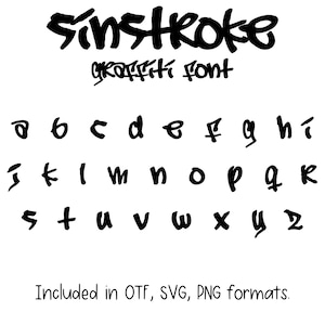 Sinstrokeフォント - Cricutフォント、Procreateフォント、Canvaフォント、Urbanフォント、デジタルダウンロード