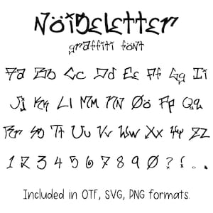 Noiseletter Font - Letters and Numbers, Cricut Font, Procreate Font, Canva Fonts, Urban Font, Digital Download