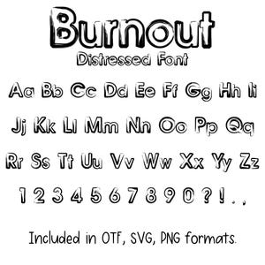 Burnout Font - Cricut Font, Procreate Font, Canva Fonts, Military Font, Digital Download