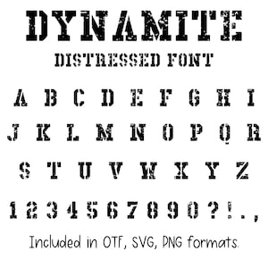 Dynamite Font - Cricut Font, Procreate Font, Canva Fonts, Military Font, Digital Download