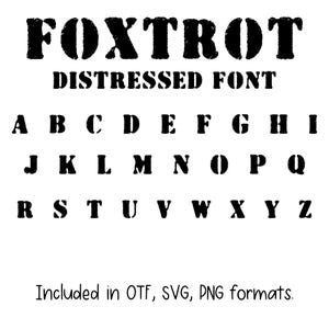 Foxtrot Font - Cricut Font, Procreate Font, Canva Fonts, Military Font, Digital Download