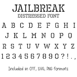 Jailbreak Font - Cricut Font, Procreate Font, Canva Fonts, Military Font, Digital Download