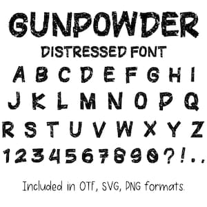 Gunpowder Font - Cricut Font, Procreate Font, Canva Fonts, Military Font, Digital Download