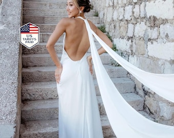 white beach wedding dresses Simple A Line Beach Wedding Dresses White Tulle Off Shoulder Bridal Gown US16 / Same as Picture main image 0