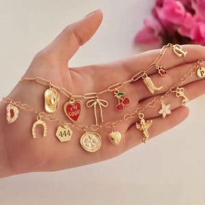 Pick Your Charms, Build Your Own Custom Charm Necklaces for Women,Vintage Chunky Necklace, Personalized Birthday Gifts, Christmas Gift