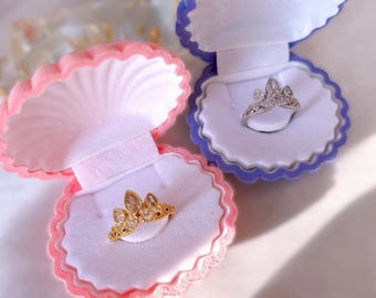 Princess Crown Ring, Princess Crown Engagement Ring, Princess Jewelry