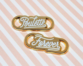 Paire de lace locks "Poulette Forever" cadeau pour copine