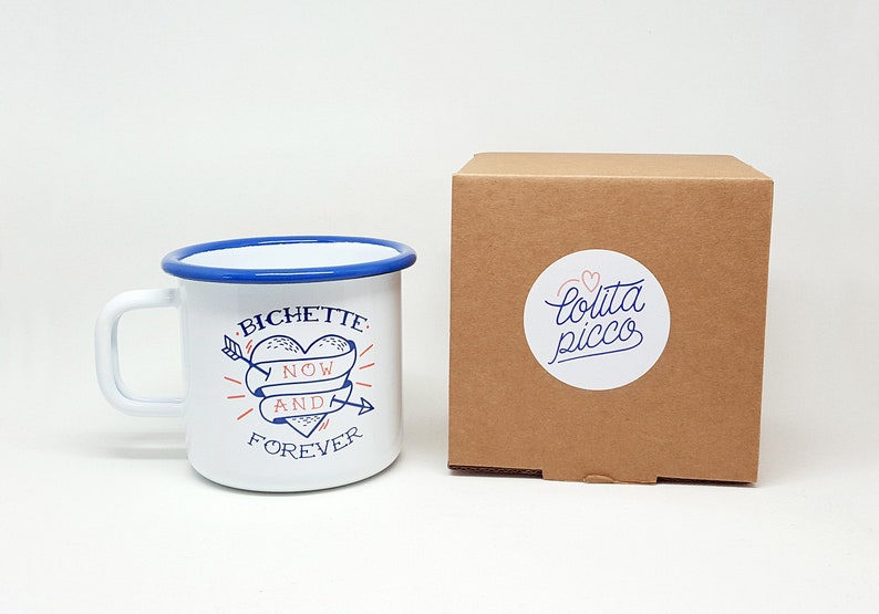 Retro enamel mug Poulette For Life image 7